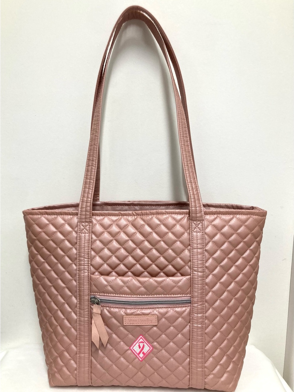 Vera Bradley Quilted Metallic Rose Tote with Wristlet and ID Holder - Picture 2 of 12